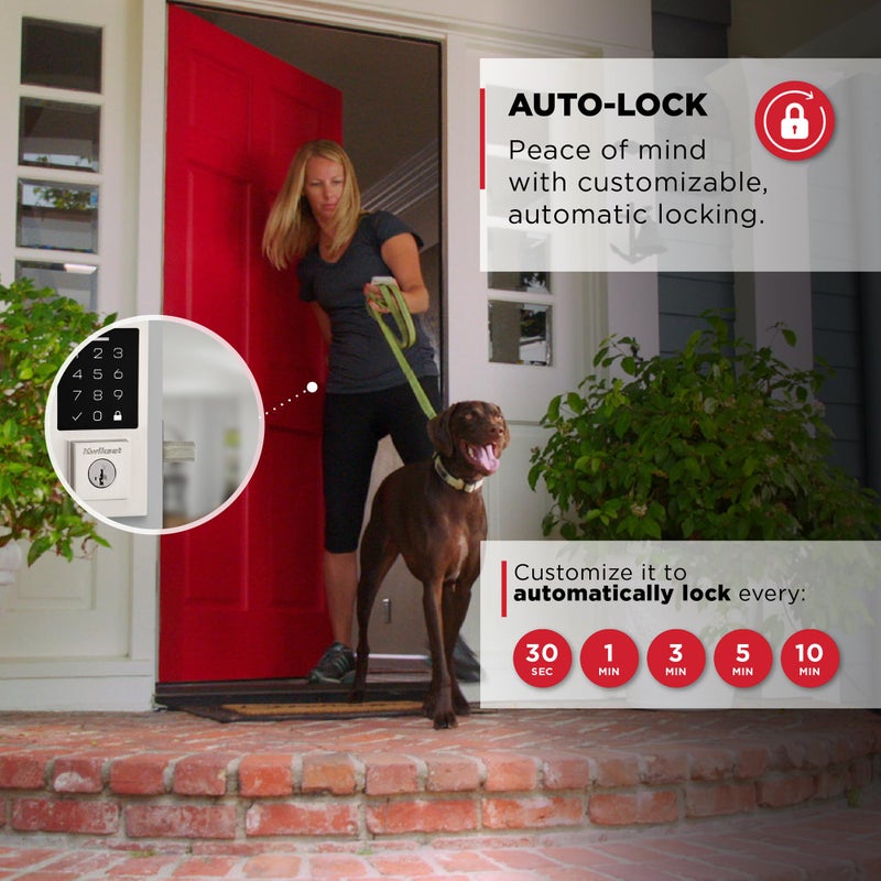 Kwikset SmartCode 270 Keyless Entry Electronic Touchpad Deadbolt Door Lock with Auto-Lock  Custom User Codes  Advanced Security in Satin Nickel Contemporary - Image 5